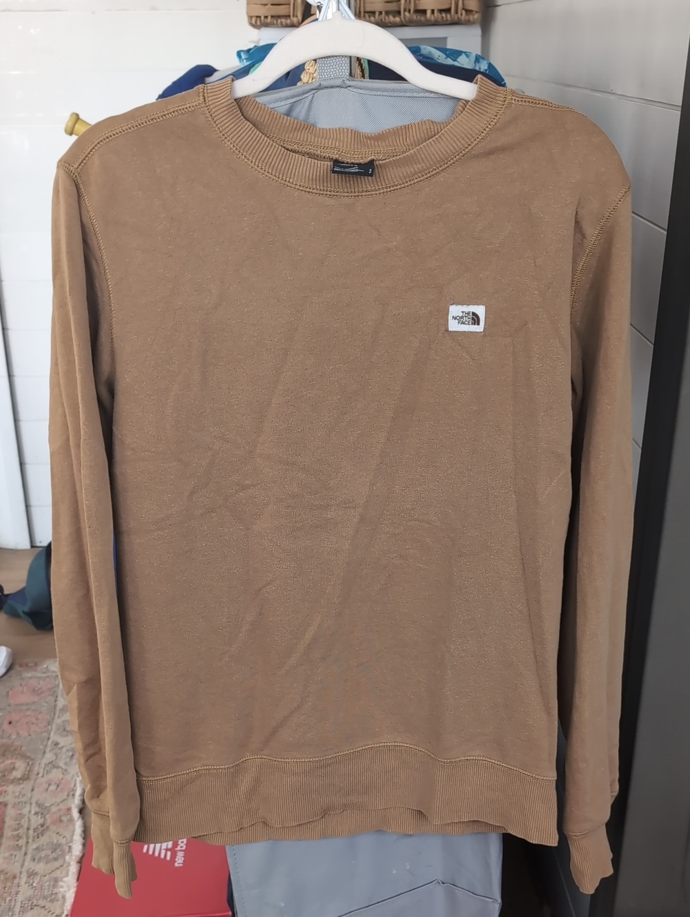 The North Face Men’s Crewneck Sweatshirt in tan